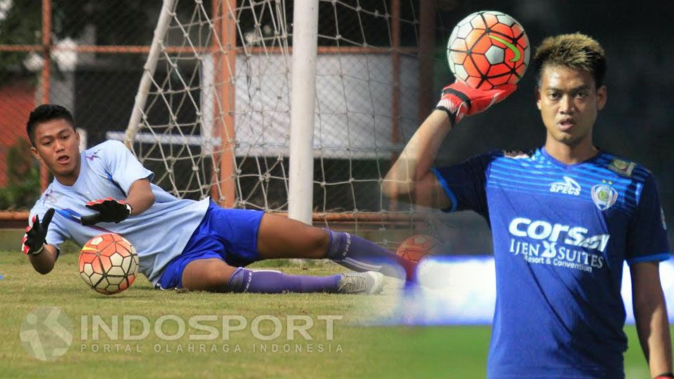 Kurnia Meiga dan Utam Rusdiana menjadi dua kiper tersisa selepas wafatnya AK Copyright: © INDOSPORT/Ian Setiawan