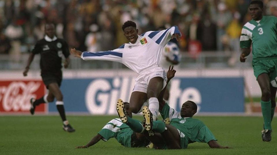 Situasi pertandingan pemain Zambia pada laga Piala Afrika. Copyright: © Getty Images