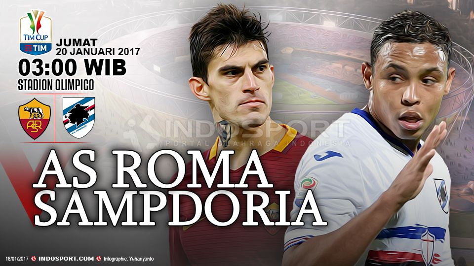 Prediksi AS Roma vs Sampdoria. Copyright: © Indosport/Getty Images