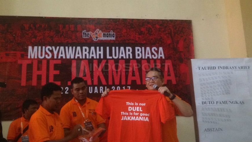 Ketua Umum The Jakmania, Tauhid Indrasjarief. Copyright: &copy; Muhammad Adiyaksa/INDOSPORT