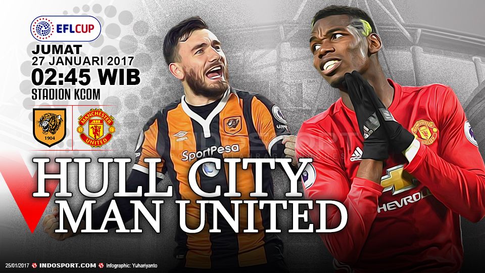 Hull City vs Manchester United. Copyright: &copy; Indosport/Getty Images