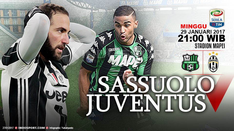 Sassuolo akan menjamu Juventus pada pekan ke-22 Serie A Italia. Copyright: © Indosport/Getty images