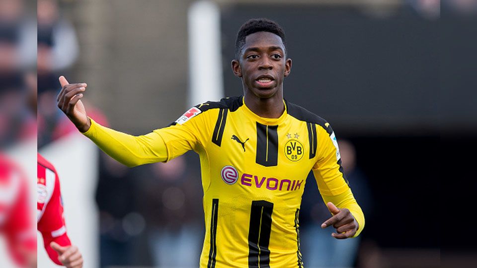 Ousmane Dembele kini menjadi pembelian termahal Barcelona. Copyright: © Getty Images