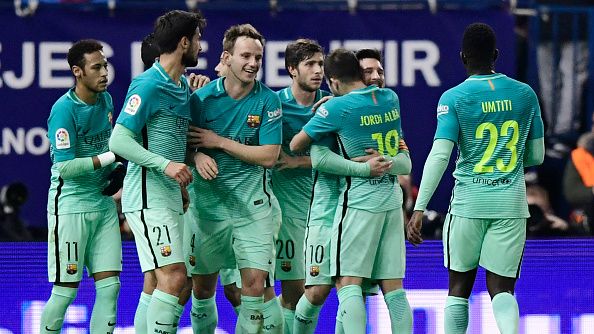 FC Barcelona. Copyright: &copy; JAVIER SORIANO/AFP/Getty Images