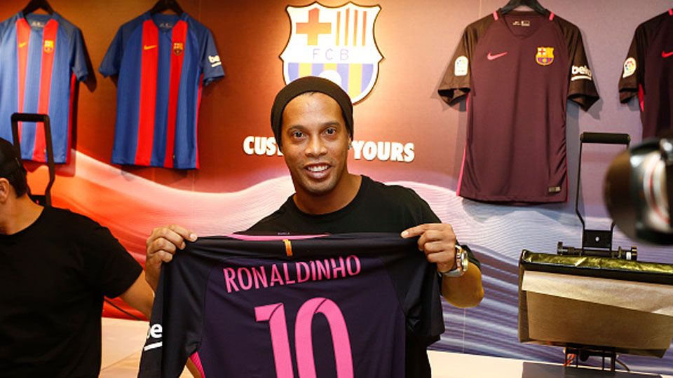Ronaldinho. Copyright: &copy; Jeff Zelevansky/Getty Images for FC Barcelona