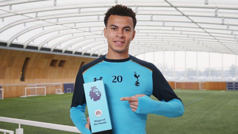 Dele Alli meraih gelar Player of the Month. Copyright: © Premier League