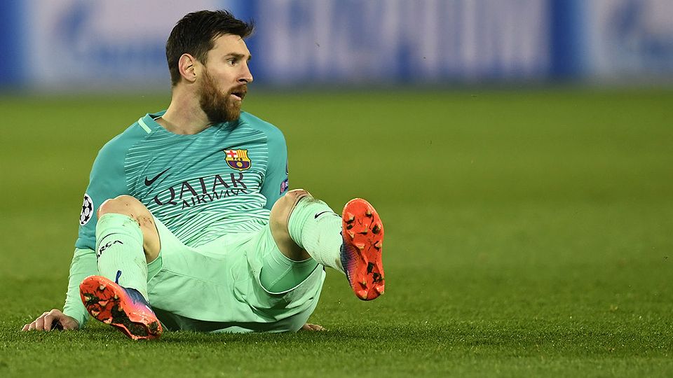 Megabintang Barcelona, Lionel Messi. Copyright: © AFP/CHRISTOPHE SIMON