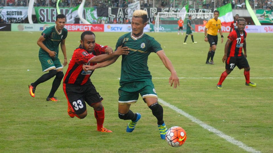 PSS Sleman sanggup menahan Persipura Jayapura dengan skor 0-0. Copyright: &copy; PRIMA PRIBADI/INDOSPORT