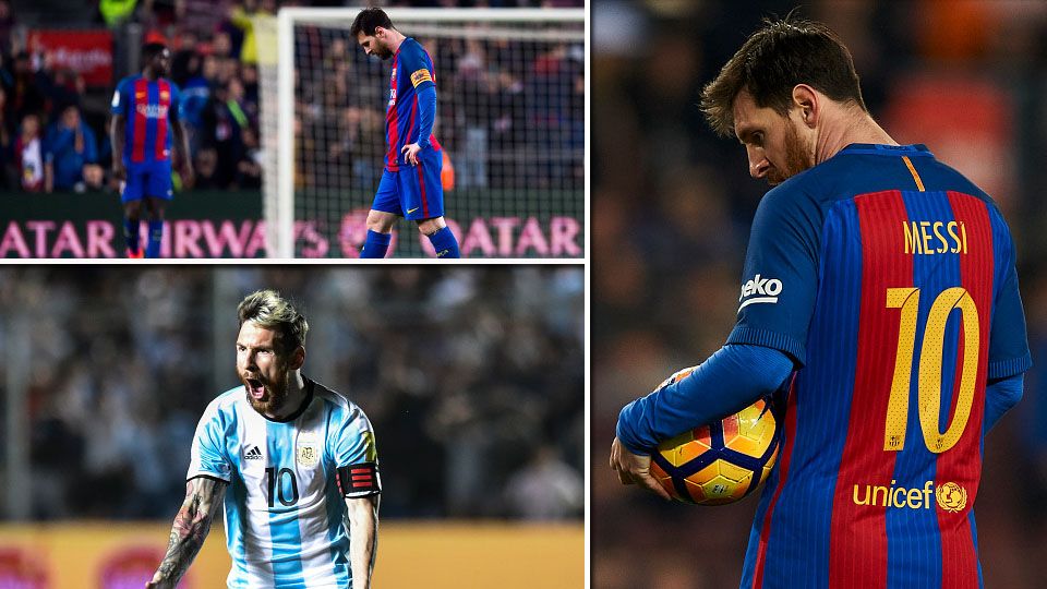 Bintang Barcelona dan Tim Nasional Argentina, Lionel Messi. Copyright: © Indosport/Getty Images