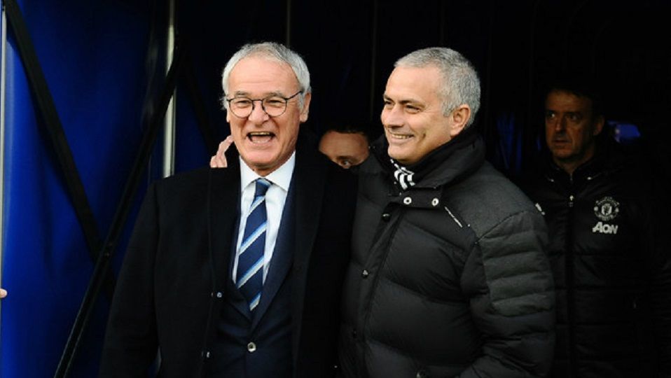 Claudio Ranieri dan Jose Mourinho. Copyright: © Getty Images