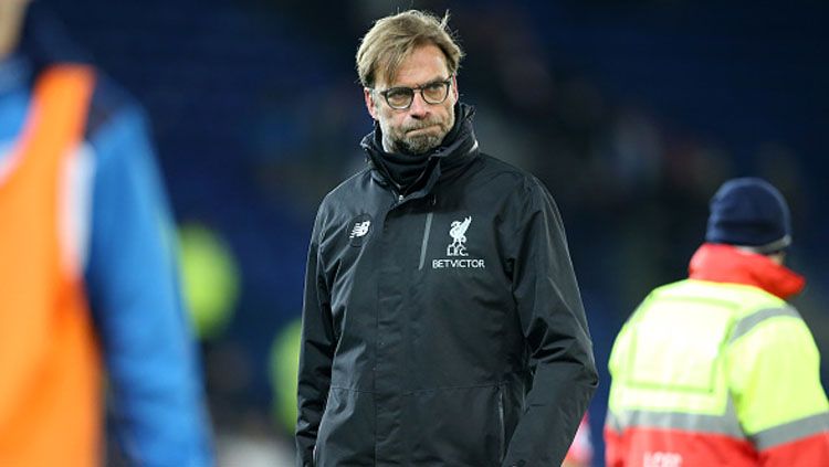 Pelatih Liverpool, Jurgen Klopp pada laga saat melawan Leicester City. Copyright: &copy; Plumb Images/Leicester City FC via Getty Images