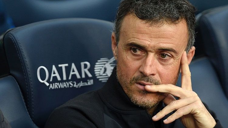 Pelatih Barcelona, Luis Enrique memastikan mundur musim ini. Copyright: © LLUIS GENE/AFP/Getty Images