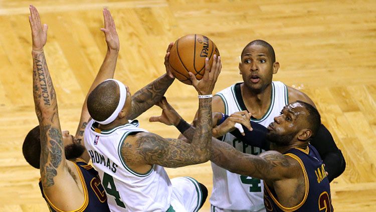 Situasi pertandingan Cleveland Cavaliers vs Boston Celtics. Copyright: © Maddie Meyer/Getty Images