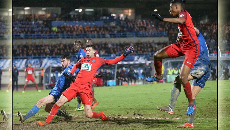 Suasana pertandingan Niort melawan Paris Saint-Germain. Copyright: &copy; Romain Perrocheau/Getty Images
