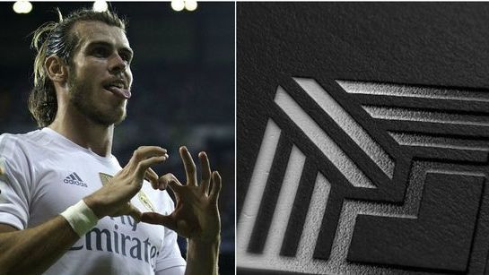 Gareth Bale dan logo Elevens. Copyright: © walesonline