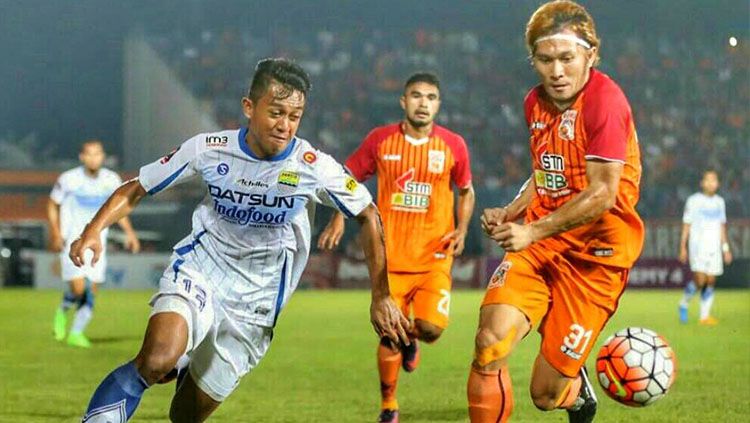 Pusamania Borneo FC taklukkan Persib Bandung 2-1 di Stadion Segiri, Samarinda. Copyright: © Twitter/@LalajoPersib