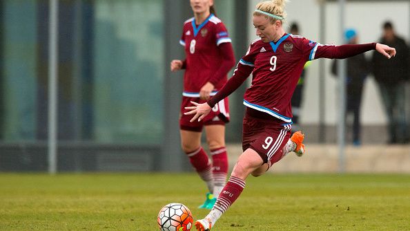 Anna Cholovyaga, pemain timnas sepakbola wanita Rusia. Copyright: &copy; NurPhoto via GettyImages