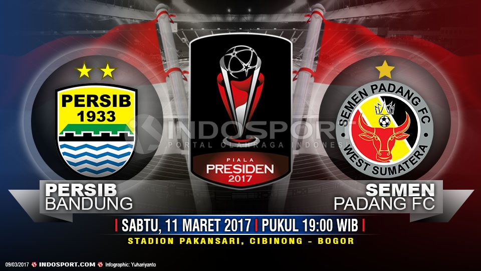 Susunan pemain Persib Bandung vs Semen Padang. Copyright: © Indosport