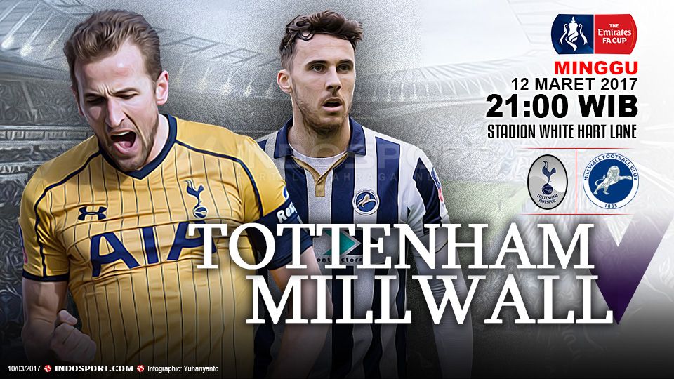 Prediksi Tottenham vs Millwall. Copyright: © Indosport/Getty Image
