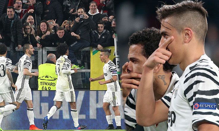 Paulo Dybala melakukan selebrasi bersama para pemain Juventus. Copyright: &copy; Emilio Andreoli/Getty Images