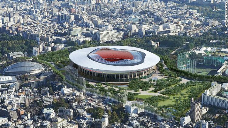 Salah satu desain venue Olimpiade Tokyo 2020. Copyright: © CNN