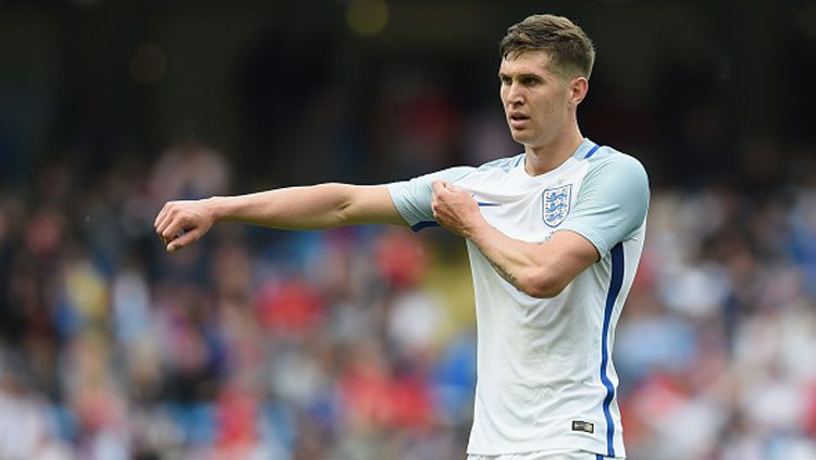 Bek Timnas Inggris yang kini bermain untuk Manchester City, John Stones. Copyright: © Michael Regan - The FA/The FA via Getty Images