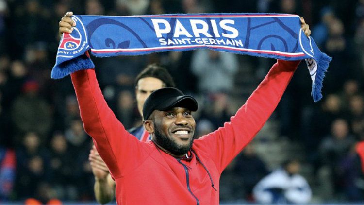 Eks Bintang Paris Saint-Germain, Jay-Jay Okocha. Copyright: © Xavier Laine/Getty Images