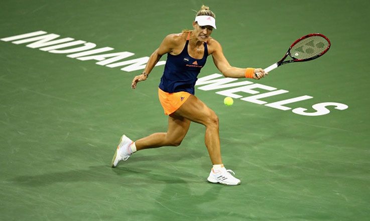 Angelique Kerber saat berlaga di ajang Indian Wells 2017. Copyright: © Clive Brunskill/Getty Images