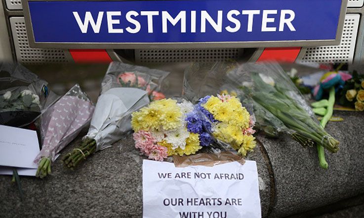 Suasana di sekitar gedung Westminster, London, Inggris. Copyright: &copy; Carl Court/Gareth Fuller/PA Images via Getty Images