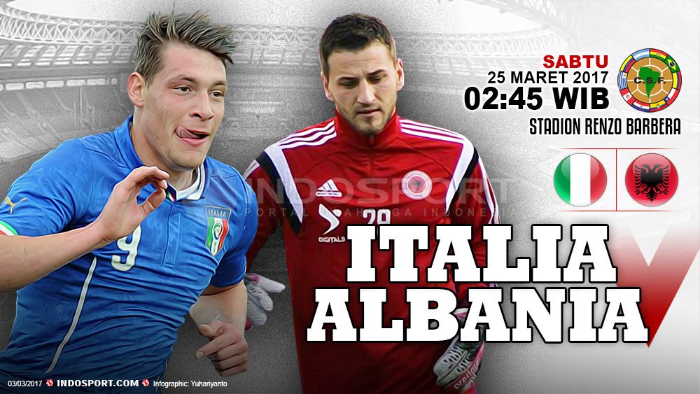 Prediksi Italia vs Albania. Copyright: © Indosport/Getty Images