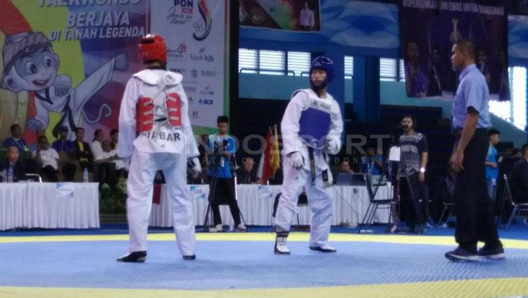 Olahraga taekwondo. Copyright: © Muhammad Ginanjar/INDOSPORT