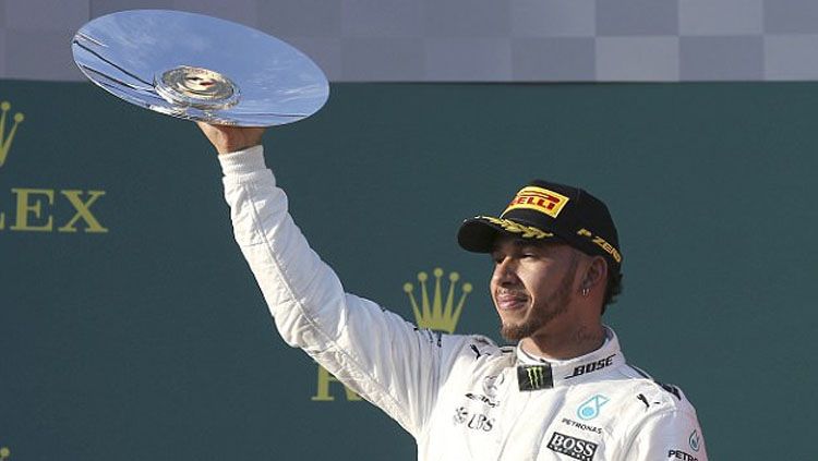 Lewis Hamilton saat menjadi runner up di GP Australia. Copyright: © AP