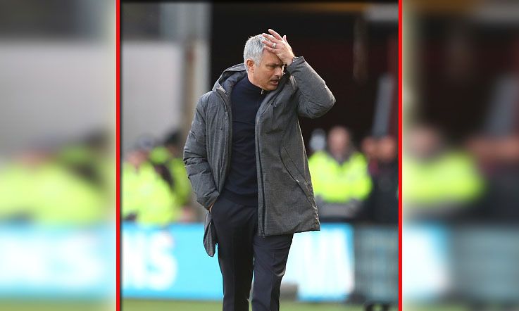 Ekspresi pelatih Manchester United, Jose Mourinho. Copyright: &copy; Matthew Lewis/Getty Images