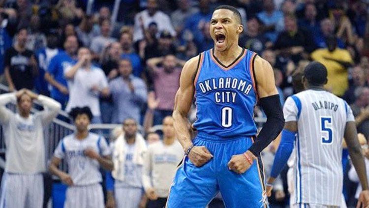 Russell Westbrook pemain Oklahoma City Thunder. Copyright: © twitter