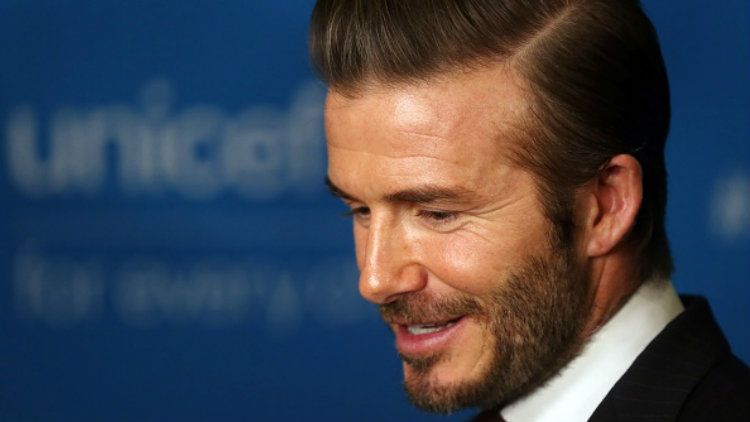 Mantan pemain Manchester United, David Beckham. Copyright: © Mohammed Elshamy/Anadolu Agency/Getty Images