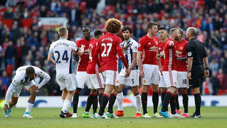 Manchester United ditahan imbang WBA tanpa gol di Old Trafford. Copyright: © Martin Rickett/PA Images via Getty Images
