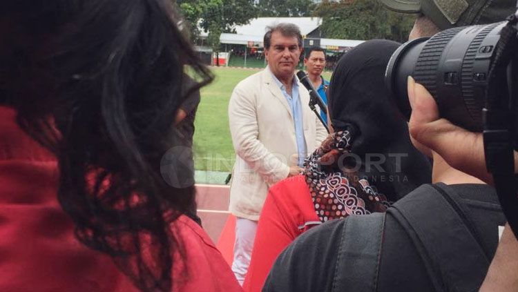 Mantan Presiden Barcelona, Juan Laporta. Copyright: © Muhammad Adiyaksa/INDOSPORT