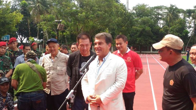 Presiden Barcelona, Joan Laporta. Copyright: © Zainal Hasan/INDOSPORT