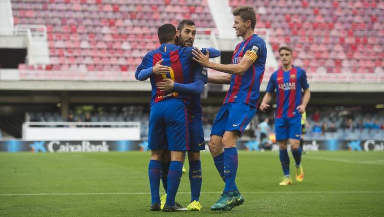 Barcelona B kalahkan Eldense dengan skor telak 12-0. Copyright: &copy; FCBARCELONA.COM