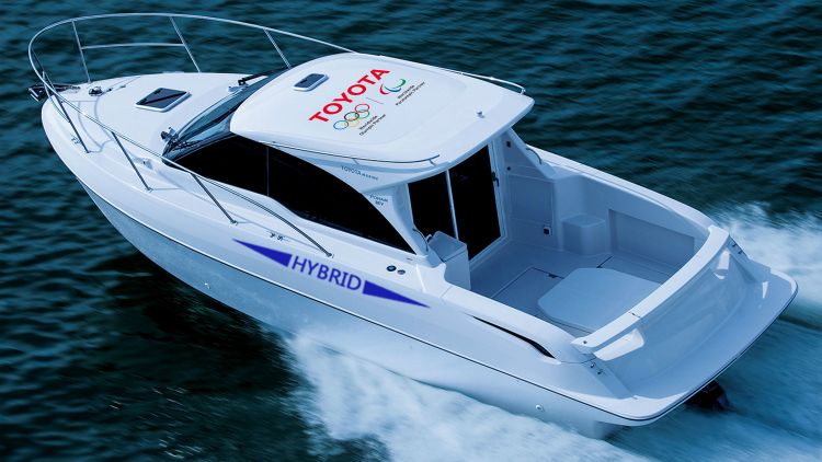 Perahu hibrida yang akan digunakan di Olimpiade Tokyo 2020. Copyright: © Toyota