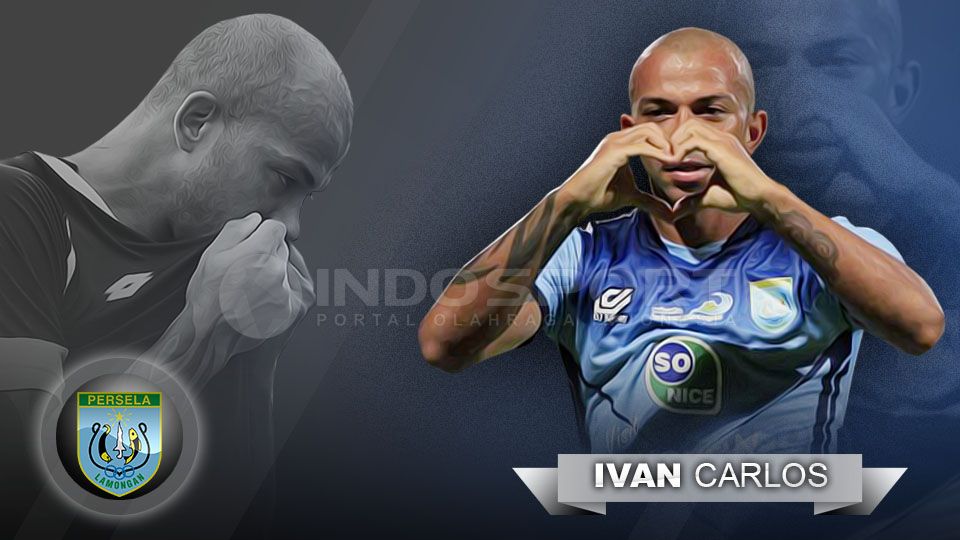 Penyerang asal Brasil di Persela Lamongan, Ivan Carlos. Copyright: &copy; Indosport/foto:twitter@PerselaFC