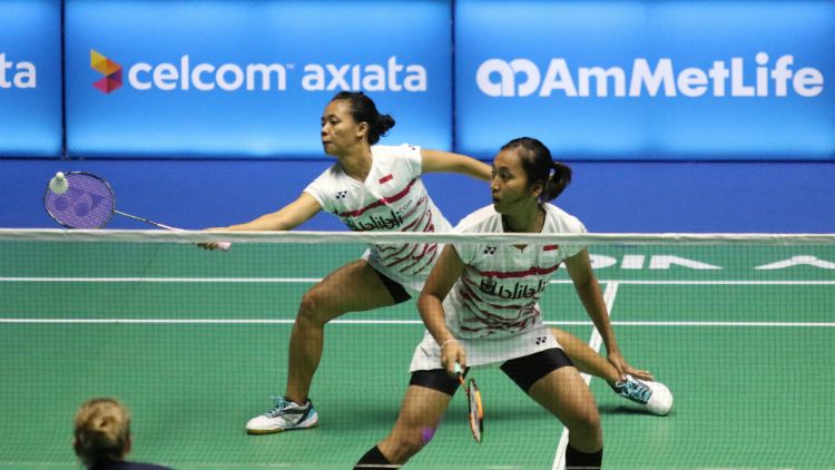 Rosyita Eka Putri Sari saat menjalani turnamen bulutangkis di sektor ganda putri bersama Della Destiara Haris Copyright: © Humas PBSI