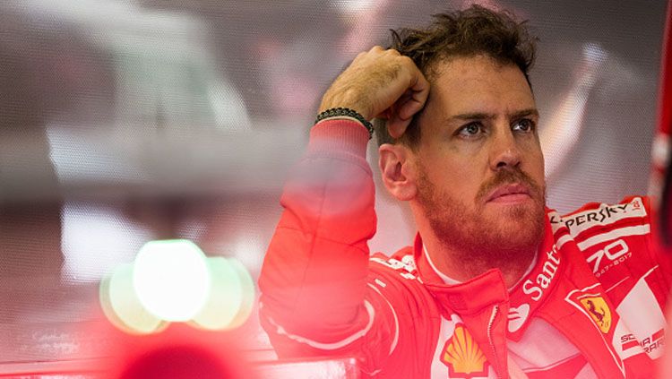 Sebastian Vettel sebelum jalani tes di Formula 1 Australia. Copyright: © Peter J Fox/Getty Images