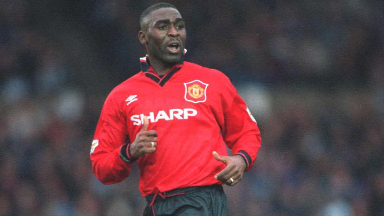 Dwight Yorke saat masih bermain untuk Manchester United. Copyright: © manutd