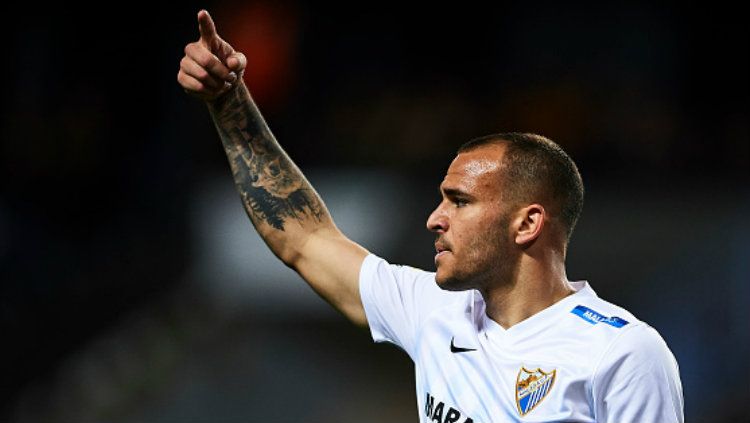 Striker Malaga, Sandro Ramirez. Copyright: © Aitor Alcalde Colomer/Getty Images