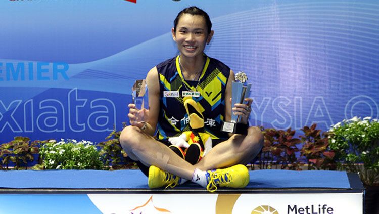 Penolakan vaksinasi dari pebulutangkis tunggal putri peringkat 1 dunia asal Chinese Taipei, Tai Tzu Ying jadi sorotan media China. Copyright: © Allsport Co./Getty Images