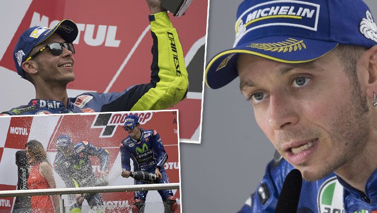 Valentino Rossi menempati posisi di urutan kedua MotoGP Argentina. Copyright: © Mirco Lazzari gp/Getty Images