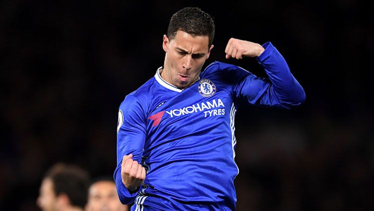 Selebrasi Eden Hazard. Copyright: © Darren Walsh/Chelsea FC via Getty Images