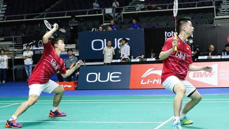 Ganda putra Indonesia, Kevin Sanjaya Sukamuljo/Marcus Fernaldi Gideon. Copyright: &copy; HUMAS PBSI
