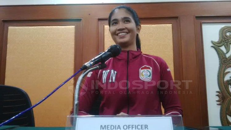 Media Officer PSM Makassar Andi Widya Syadzwina. Copyright: © Muhammad Nur Basri/INDOSPORT